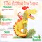 Tree Buddees Santa Riding a T-Rex Funny Christmas Tree Topper - Large 10"